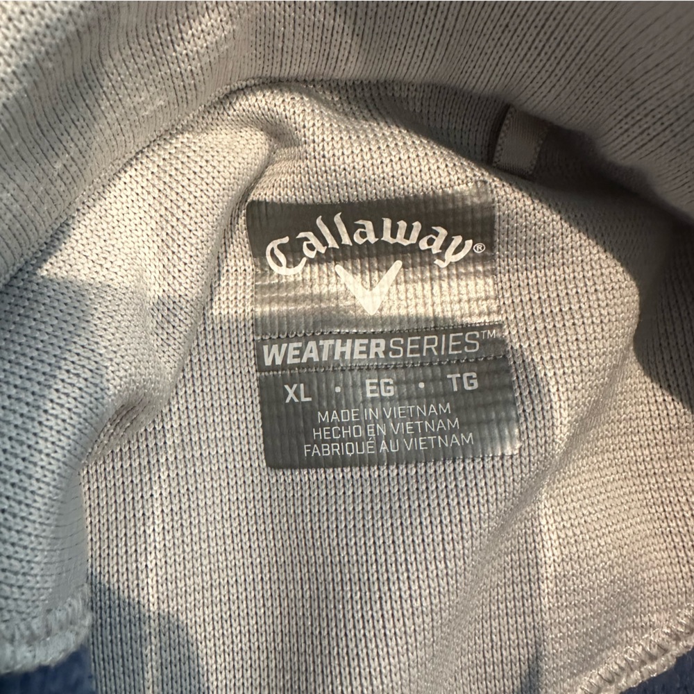 Callaway Heather Blue Quarter Zip - Picture 4 of 6